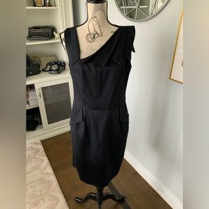 FIYONAS Sleeveless Asymmetrical Neckline Knee Length Dress Women’s Size 10